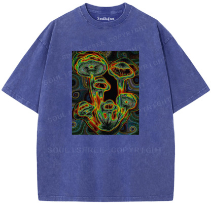 Soulisfree Psychedelia Lives In Roots Artistic Washed Tee