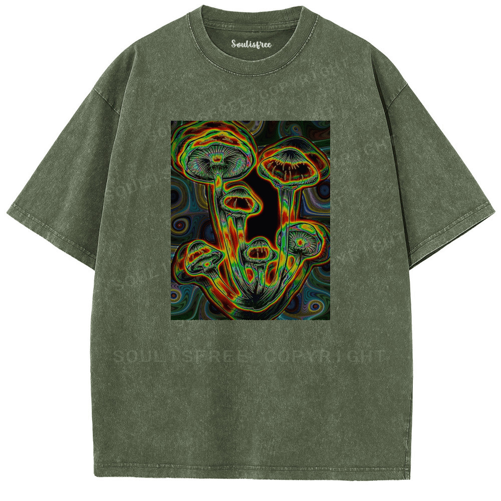 Soulisfree Psychedelia Lives In Roots Artistic Washed Tee