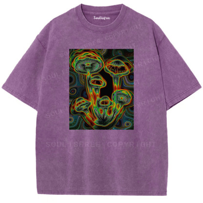 Soulisfree Psychedelia Lives In Roots Artistic Washed Tee