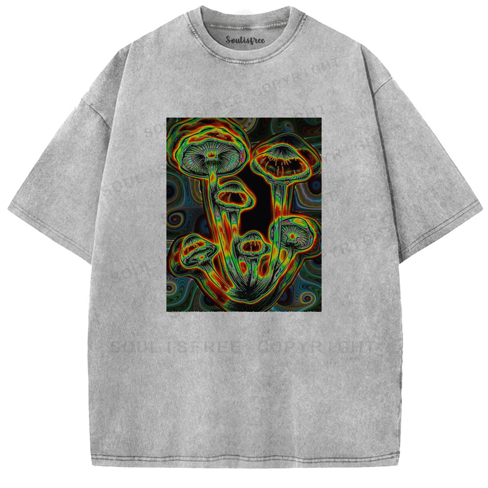 Soulisfree Psychedelia Lives In Roots Artistic Washed Tee