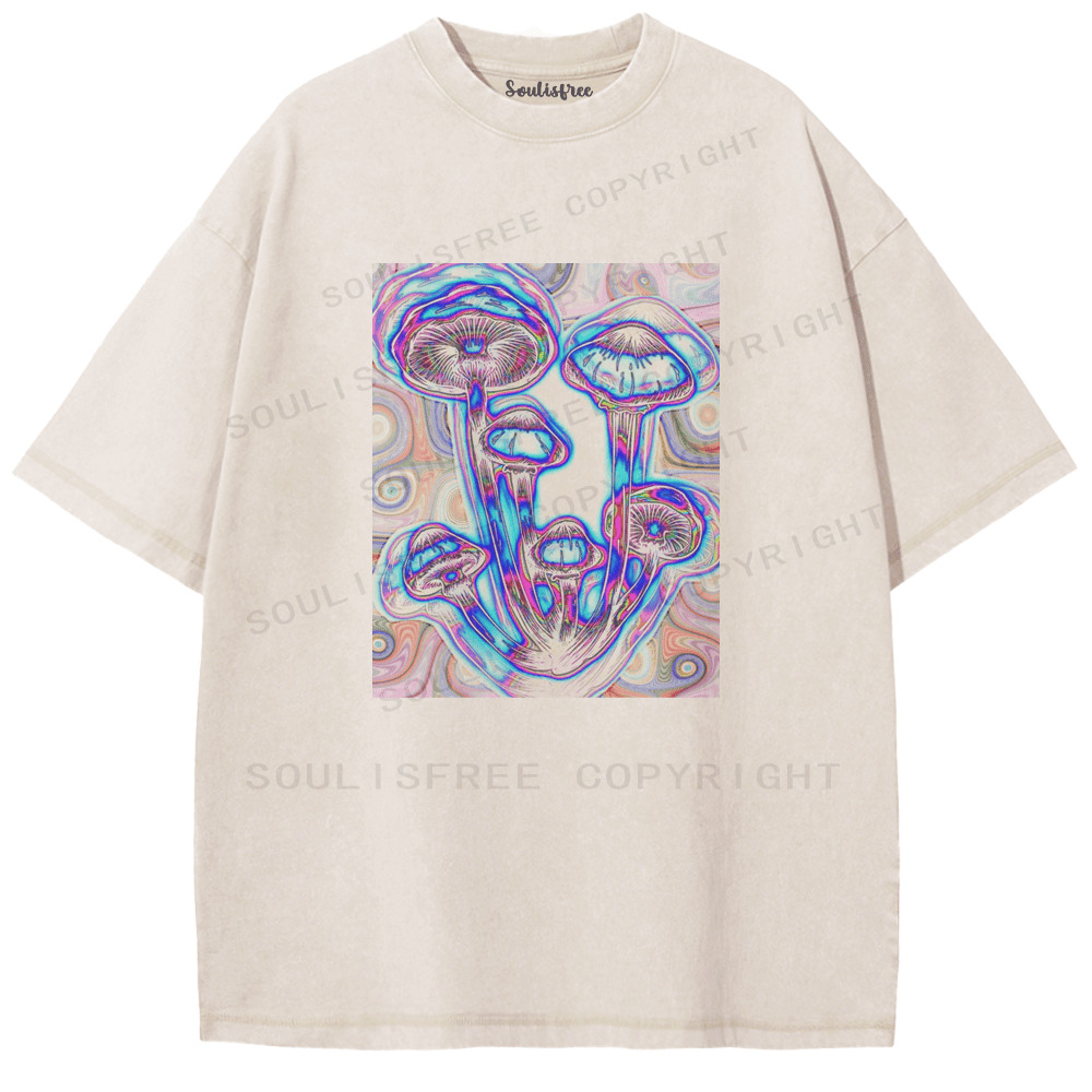 Soulisfree Psychedelia Lives In Roots Artistic Washed Tee