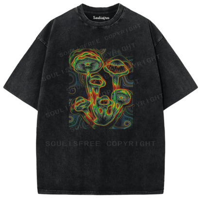 Soulisfree Psychedelia Lives In Roots Artistic Washed Tee