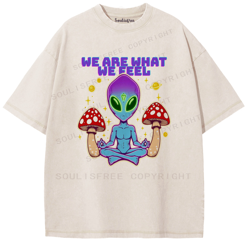 Soulisfree We Are What We Feel Artistic Washed Tee