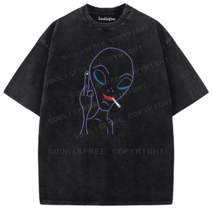 Soulisfree Not From Your Rules Artistic Washed Tee