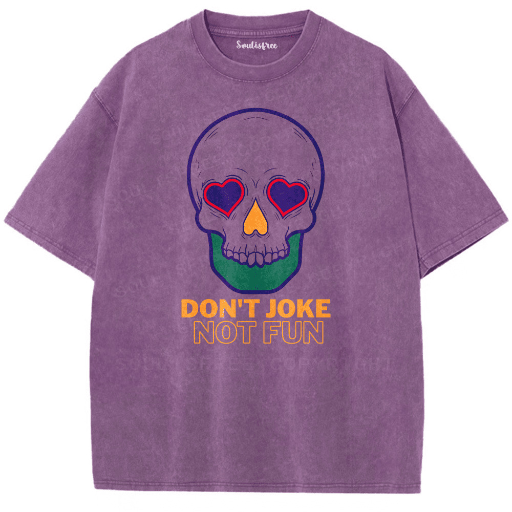 Soulisfree Big Fun of Not Joking Artistic Washed Tee