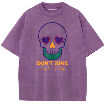 Soulisfree Big Fun of Not Joking Artistic Washed Tee