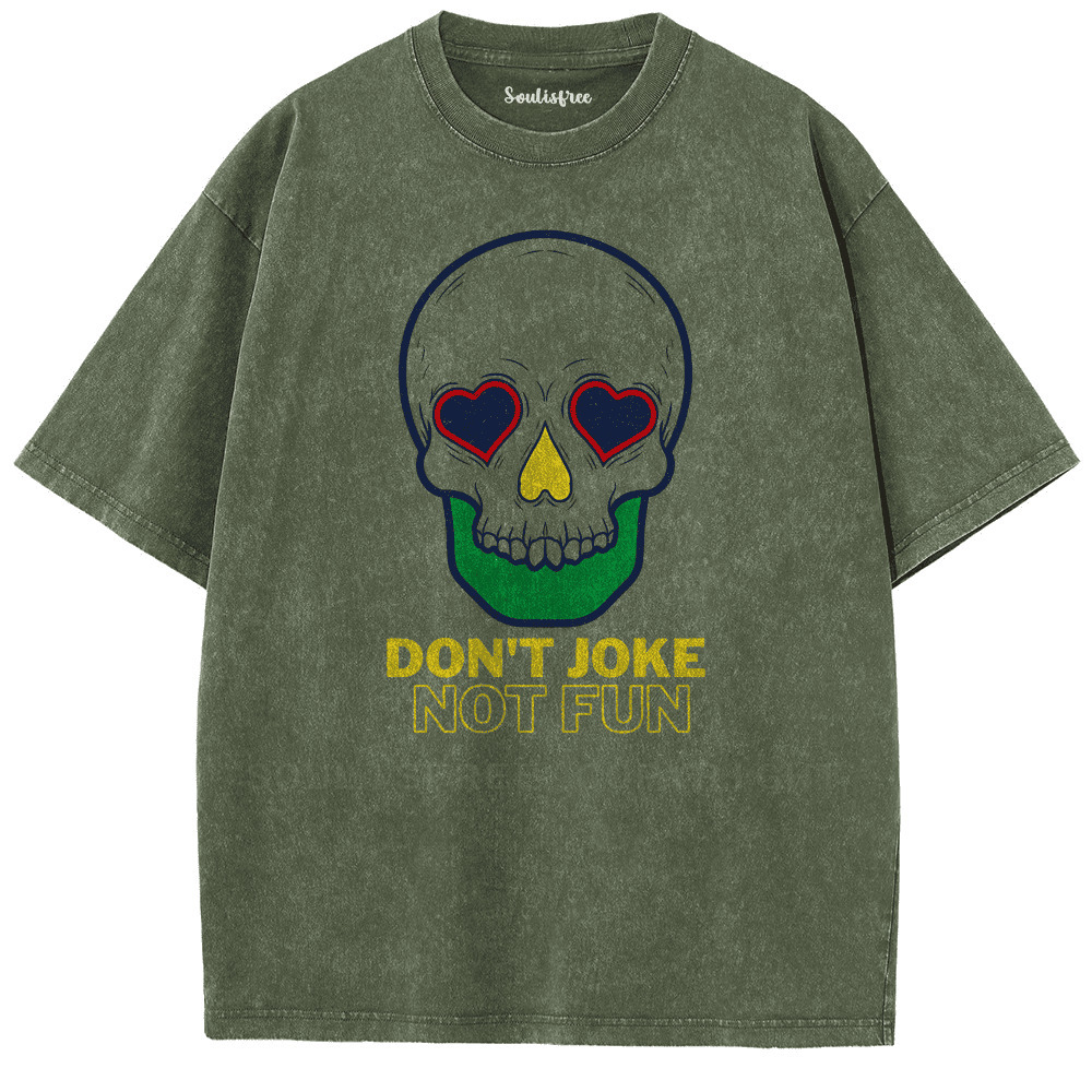 Soulisfree Big Fun of Not Joking Artistic Washed Tee