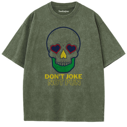 Soulisfree Big Fun of Not Joking Artistic Washed Tee