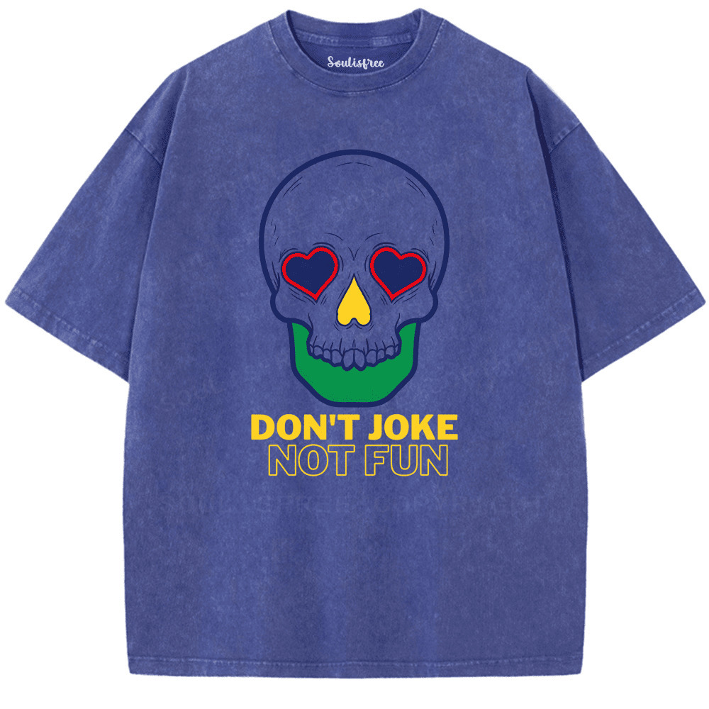 Soulisfree Big Fun of Not Joking Artistic Washed Tee