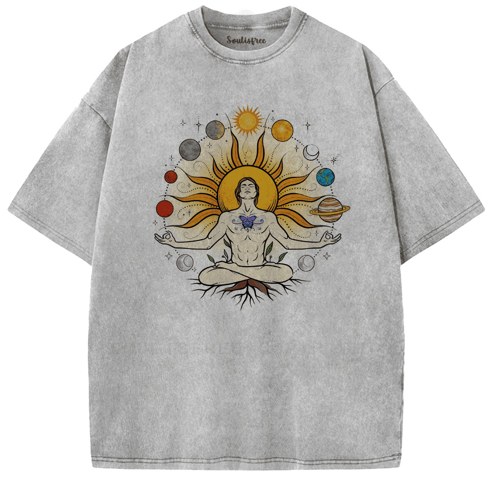 Soulisfree Big Fun of Enlightenment Artistic Washed Tee