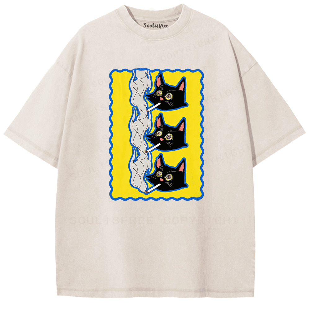 Soulisfree Who's Looking At Who Artistic Washed Tee