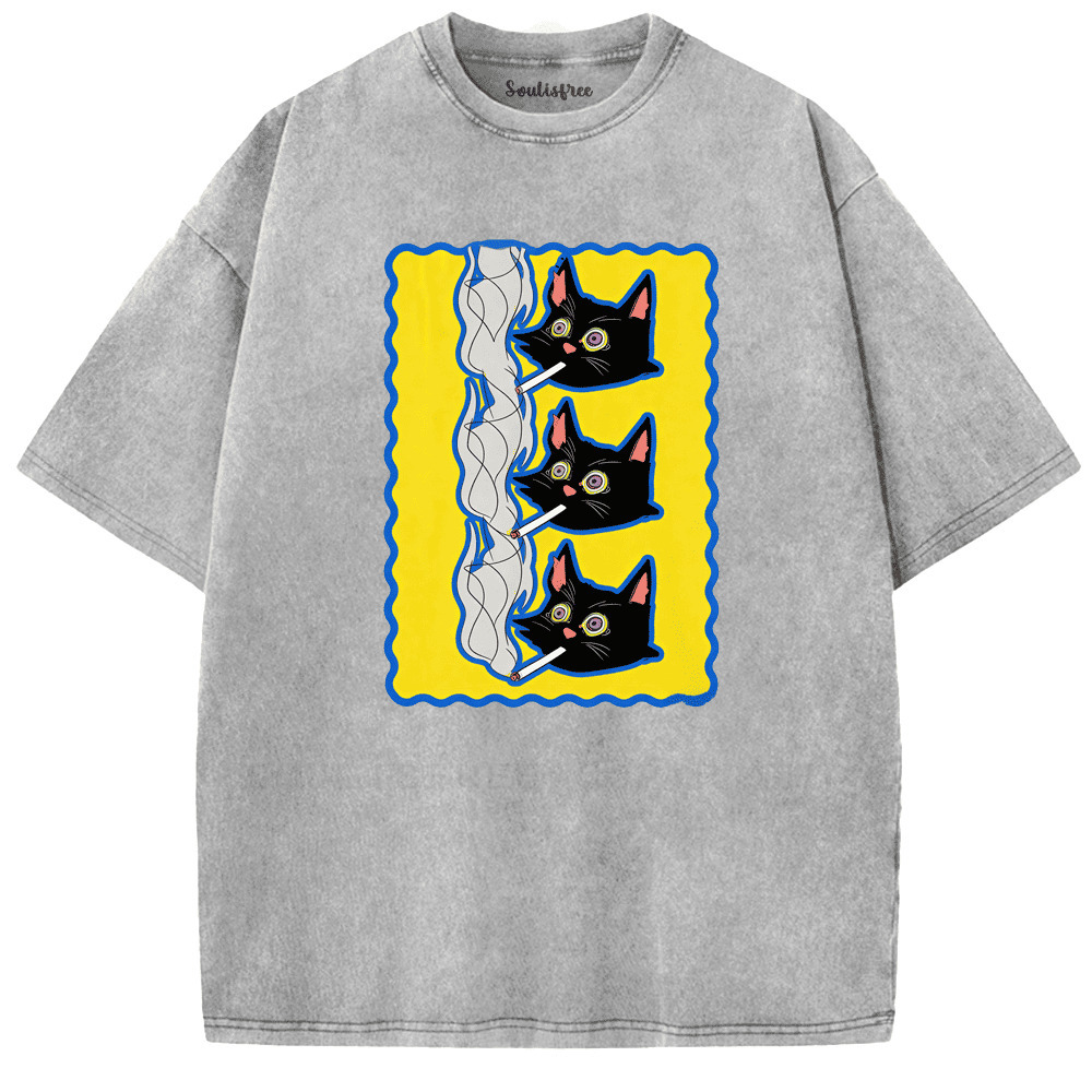 Soulisfree Who's Looking At Who Artistic Washed Tee