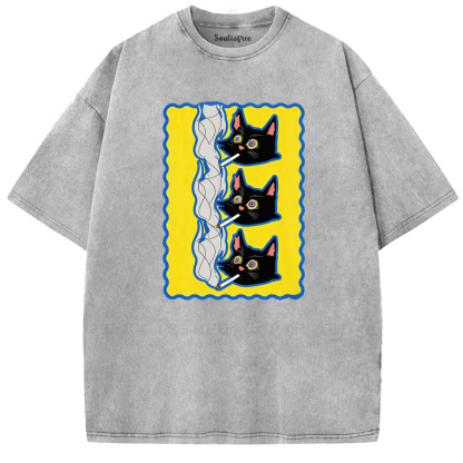 Soulisfree Who's Looking At Who Artistic Washed Tee