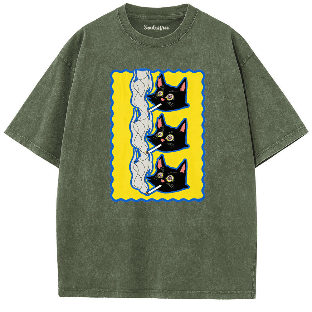 Soulisfree Who's Looking At Who Artistic Washed Tee