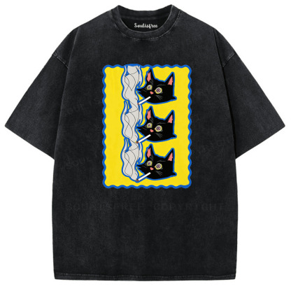 Soulisfree Who's Looking At Who Artistic Washed Tee