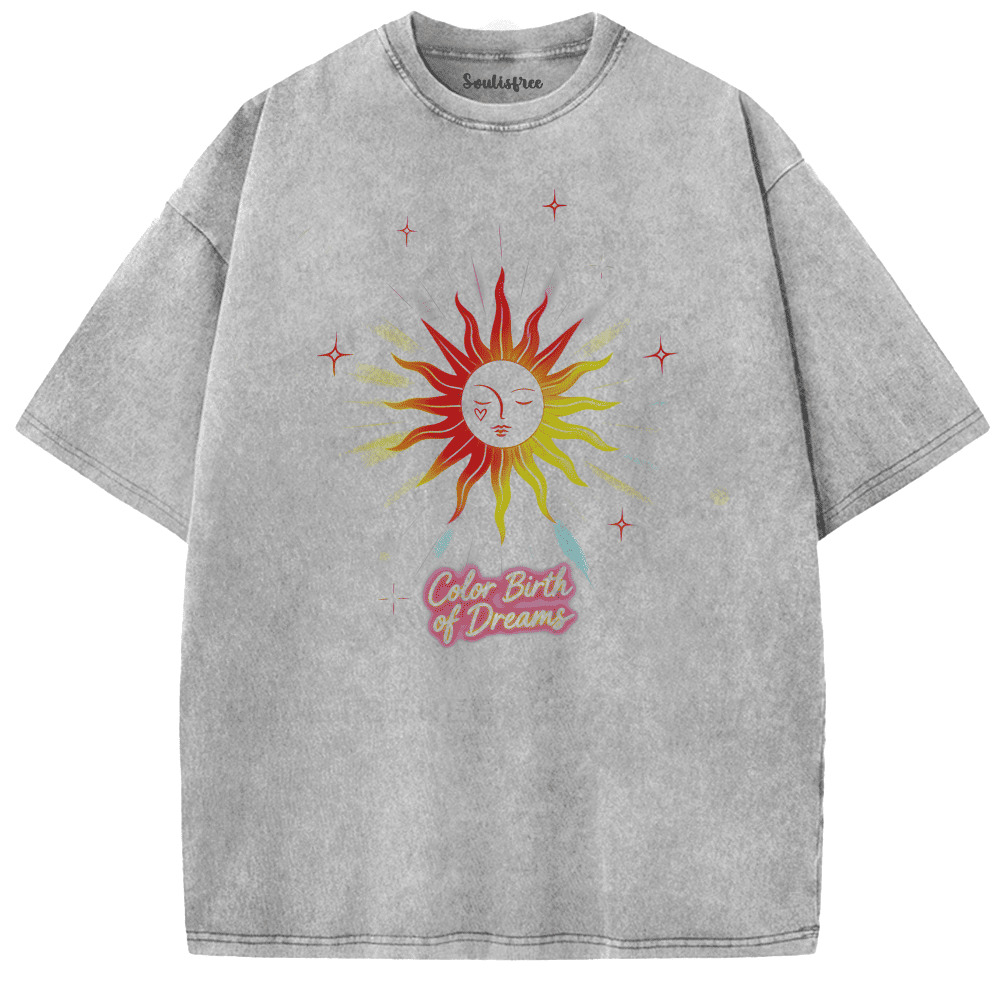 Soulisfree Color Birth of Dreams Artistic Washed Tee