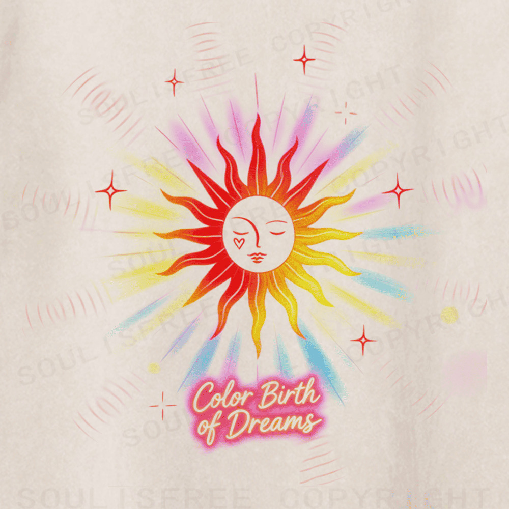 Soulisfree Color Birth of Dreams Artistic Washed Tee