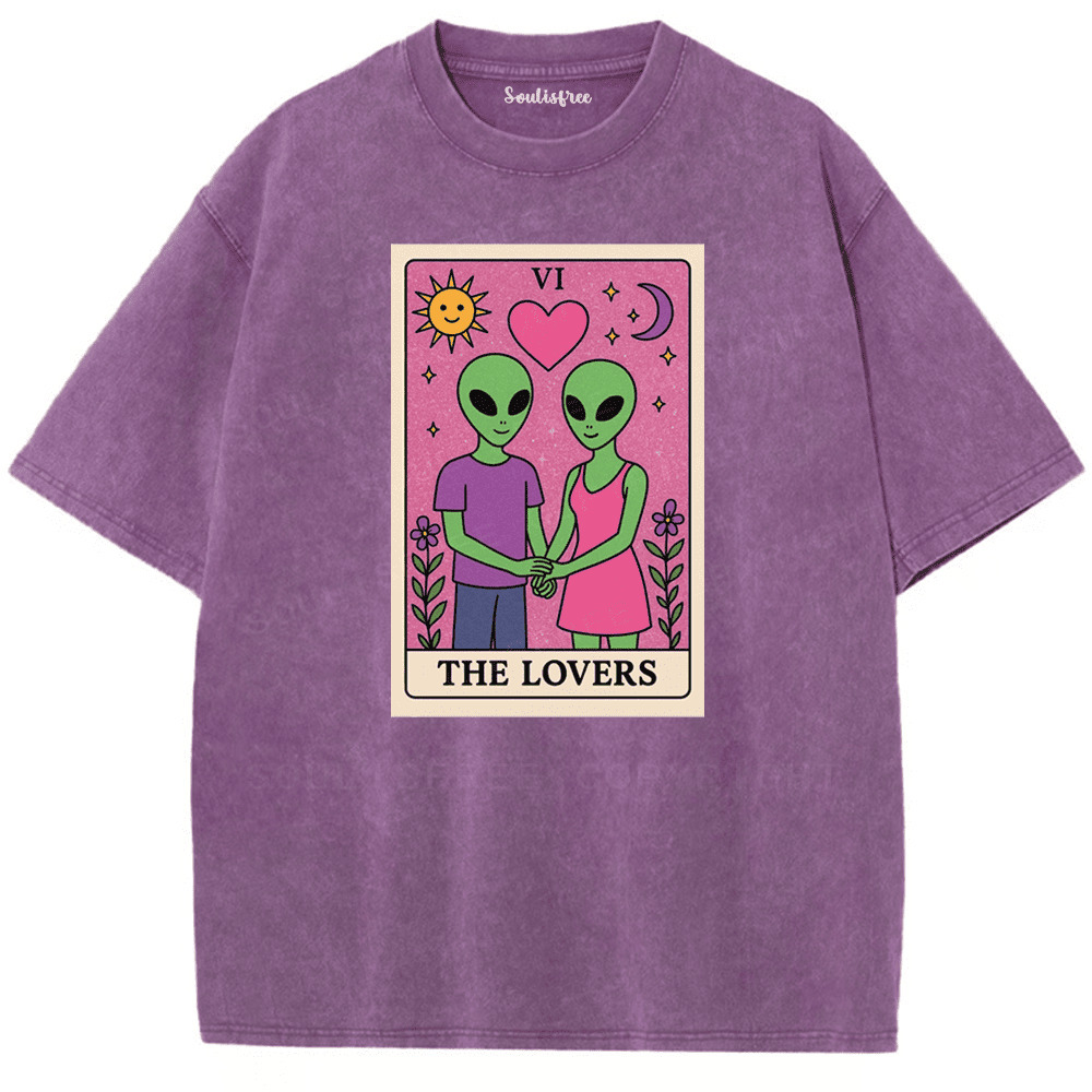 Soulisfree Alien Love Club Artistic Washed Tee