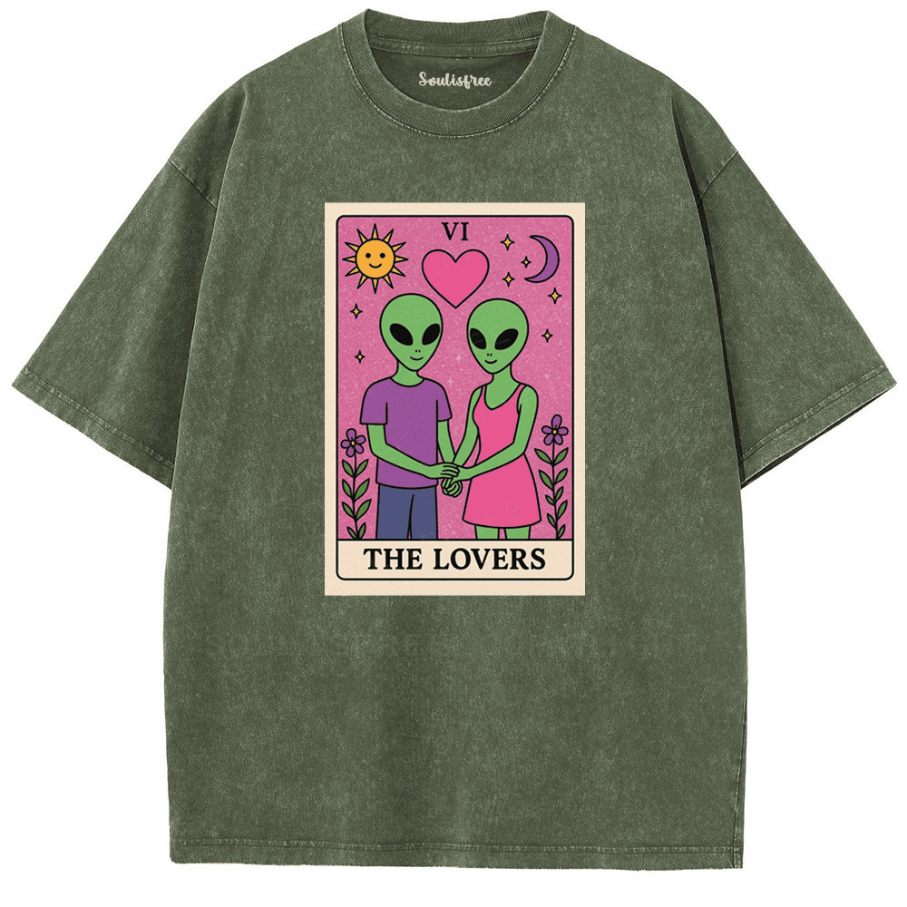 Soulisfree Alien Love Club Artistic Washed Tee