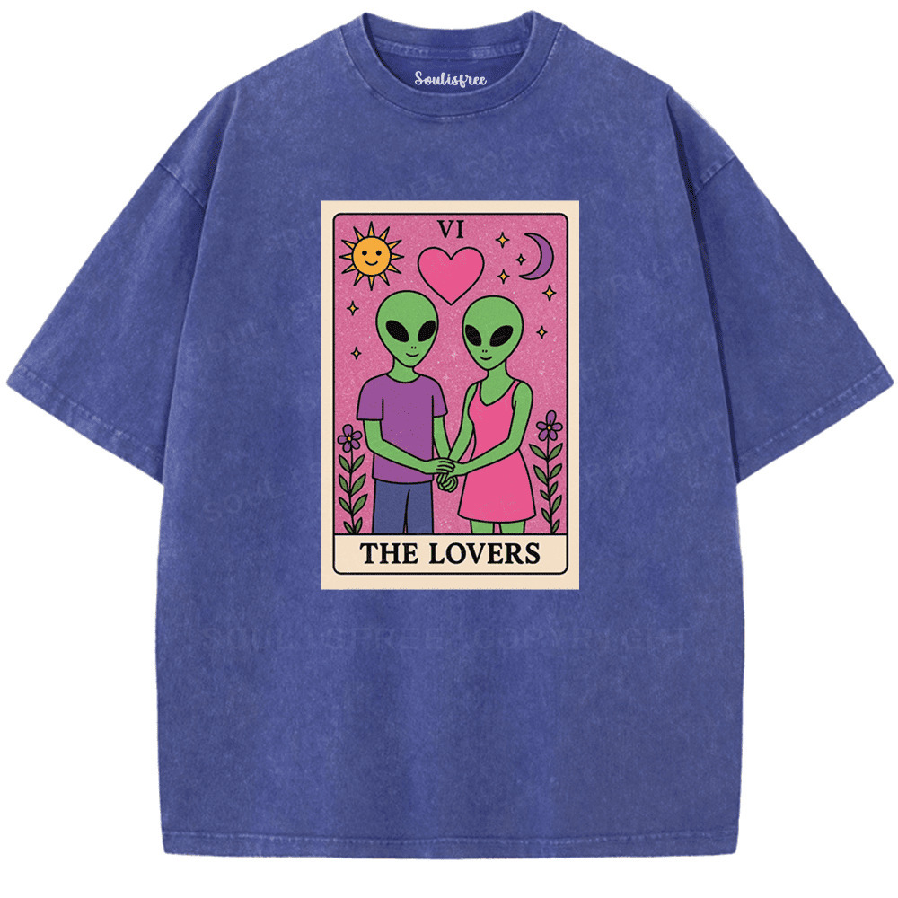 Soulisfree Alien Love Club Artistic Washed Tee
