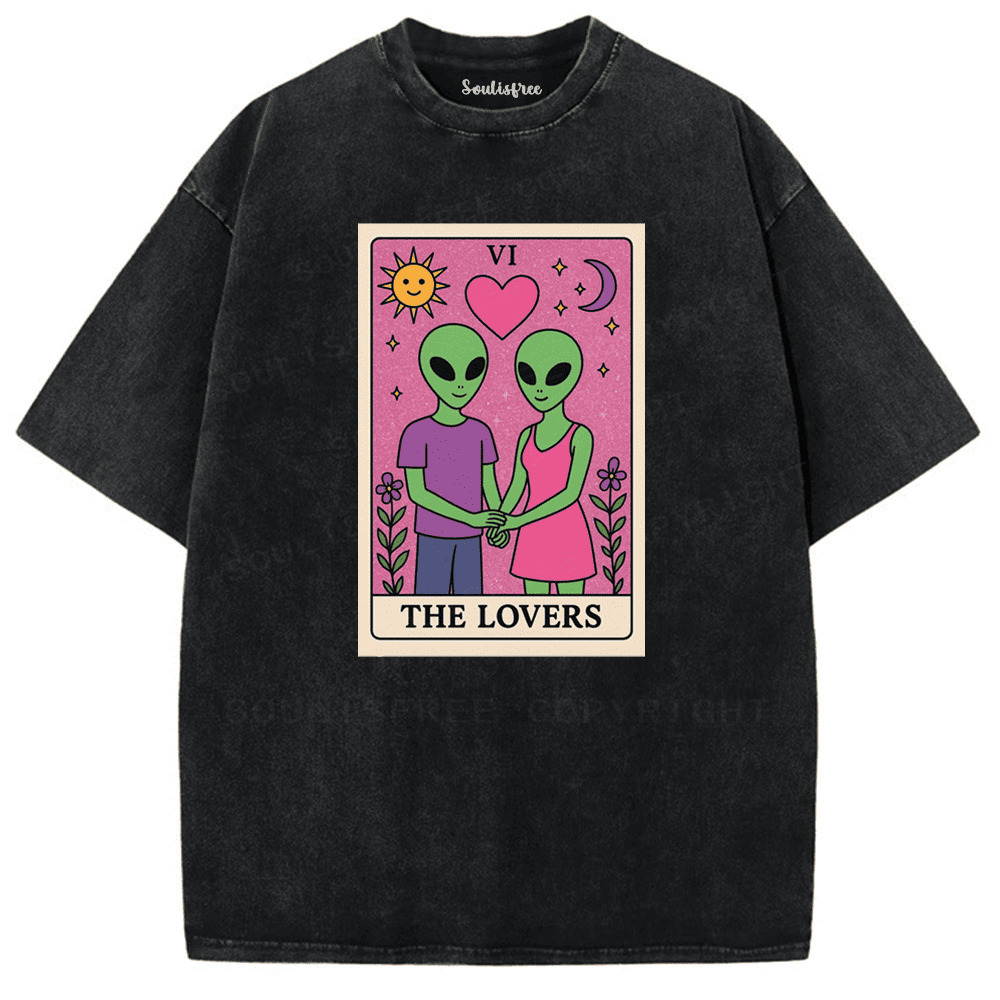 Soulisfree Alien Love Club Artistic Washed Tee