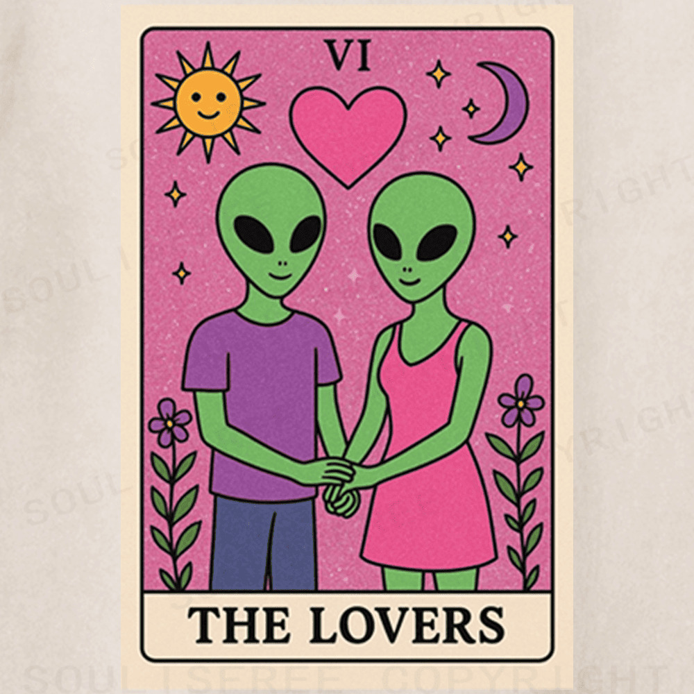 Soulisfree Alien Love Club Artistic Washed Tee