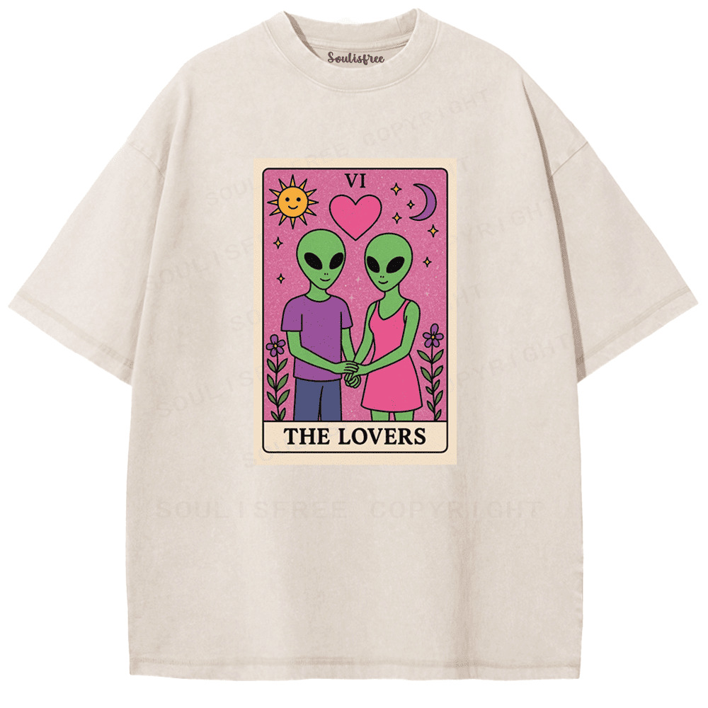 Soulisfree Alien Love Club Artistic Washed Tee