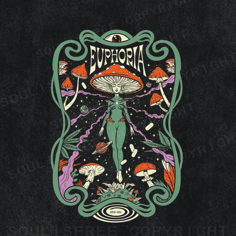 Soulisfree Psychedelic Bloom Artistic Washed Tee