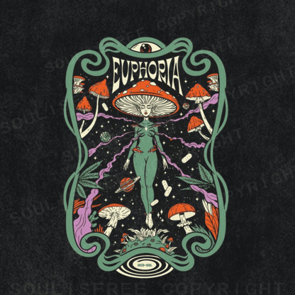 Soulisfree Psychedelic Bloom Artistic Washed Tee