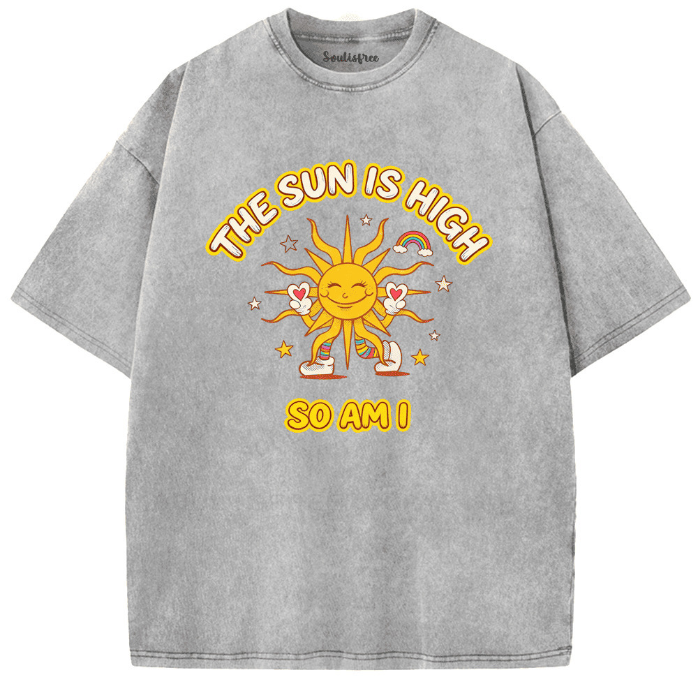 Soulisfree Stay High Stay Bright Artistic Washed Tee