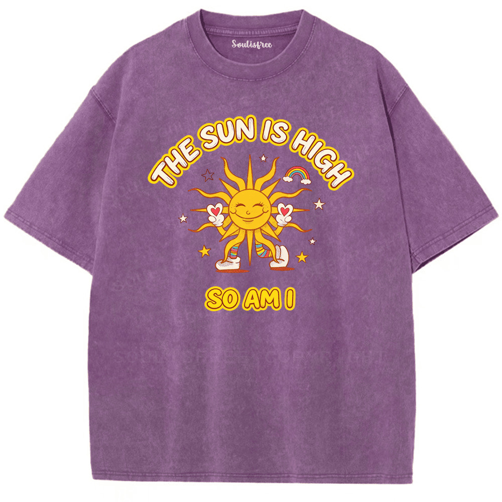 Soulisfree Stay High Stay Bright Artistic Washed Tee