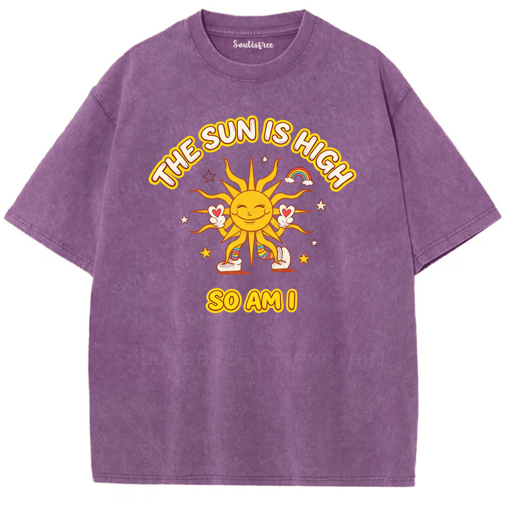 Soulisfree Stay High Stay Bright Artistic Washed Tee