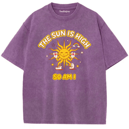 Soulisfree Stay High Stay Bright Artistic Washed Tee