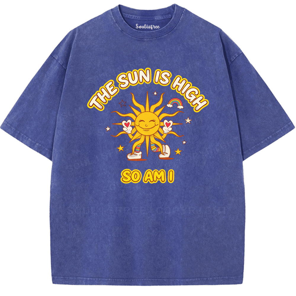 Soulisfree Stay High Stay Bright Artistic Washed Tee