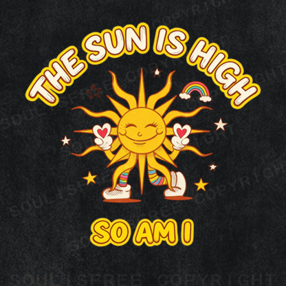 Soulisfree Stay High Stay Bright Artistic Washed Tee