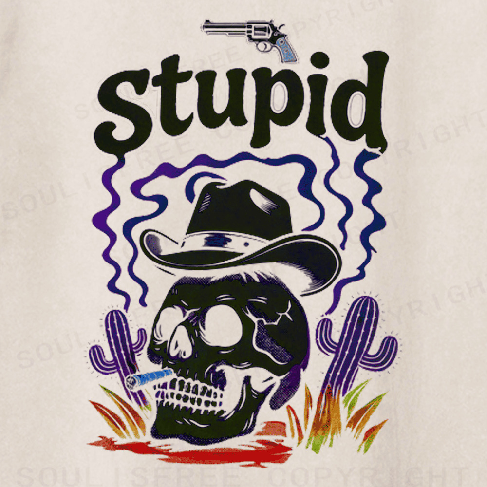 Soulisfree Wild Stupid West Artistic Washed Tee
