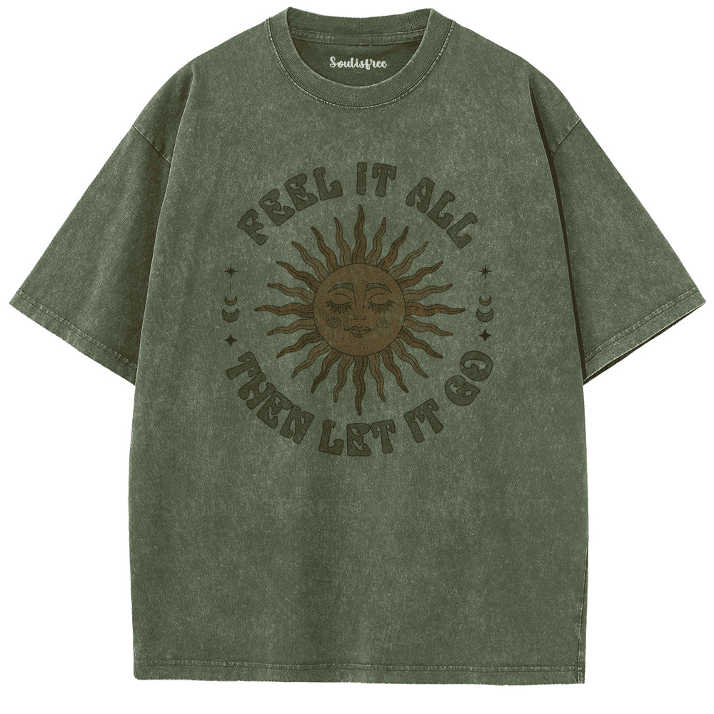 Soulisfree Breathe and Release Artistic Washed Tee