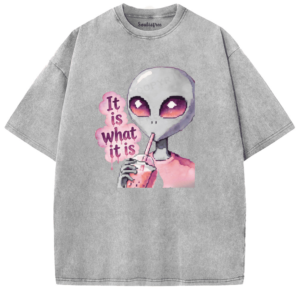 Soulisfree It is what it is Artistic Washed Tee
