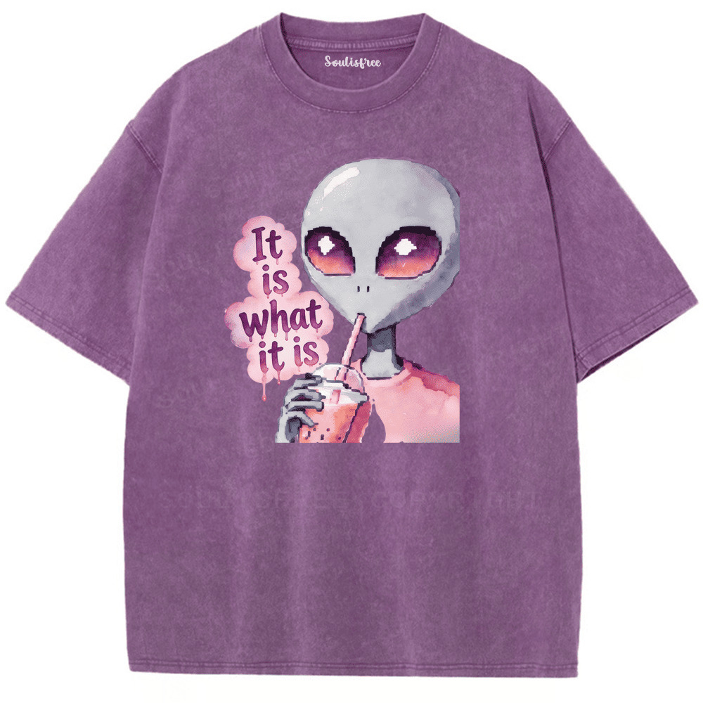 Soulisfree It is what it is Artistic Washed Tee