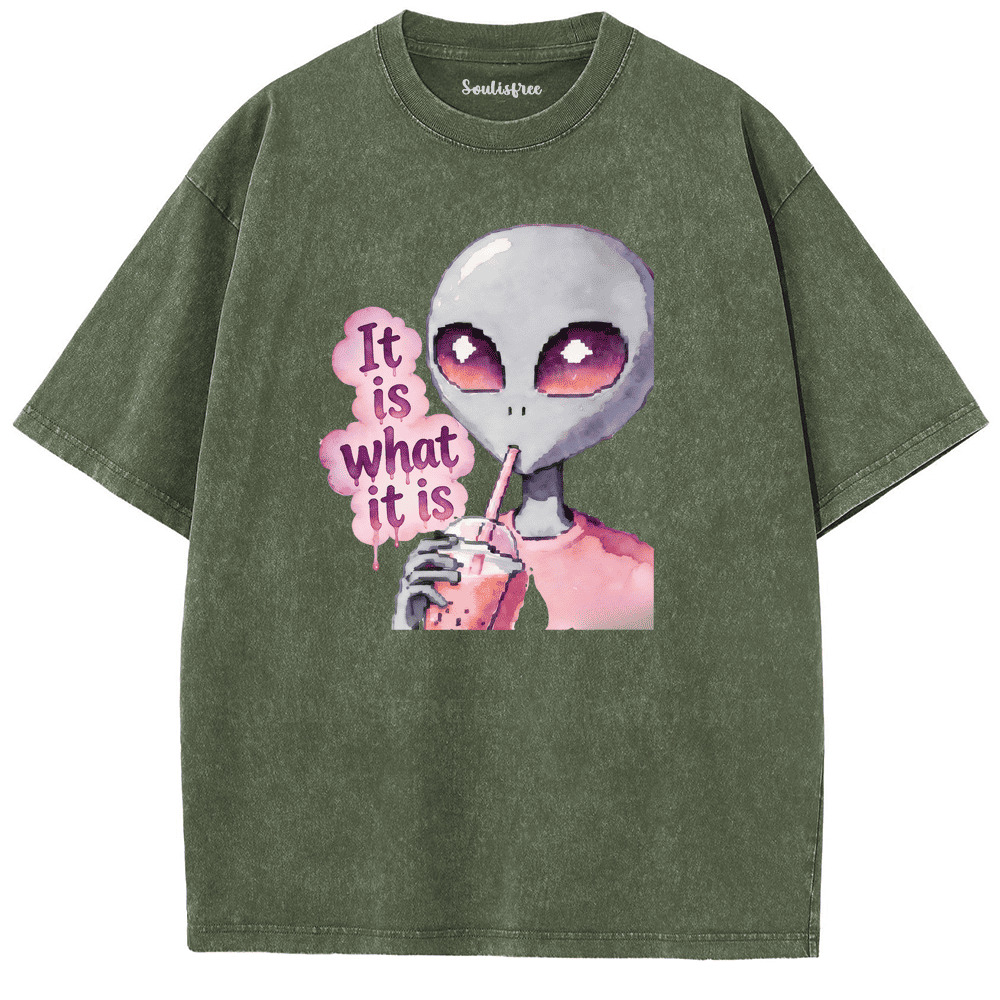 Soulisfree It is what it is Artistic Washed Tee