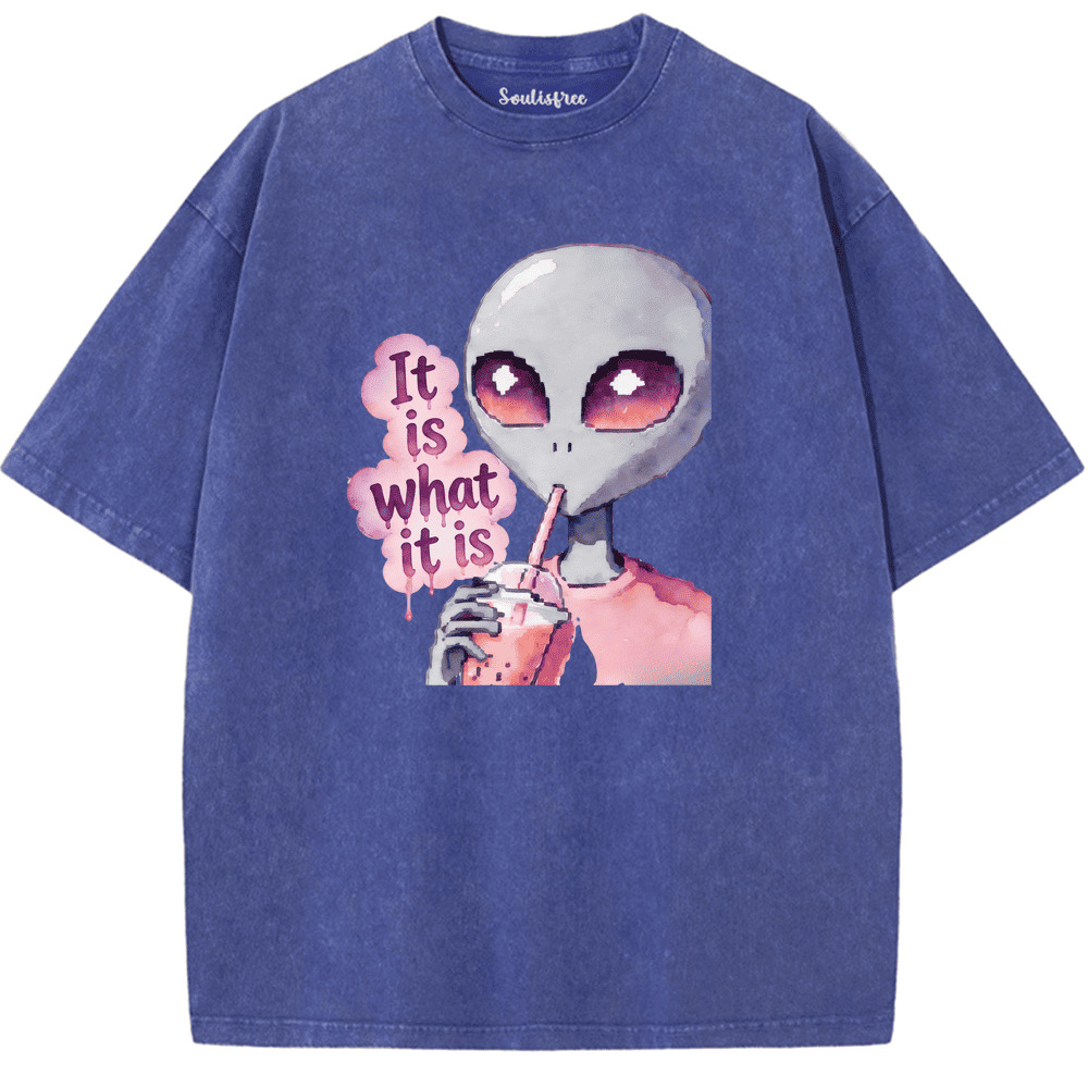Soulisfree It is what it is Artistic Washed Tee