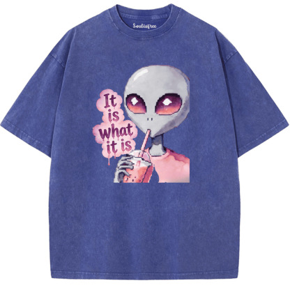 Soulisfree It is what it is Artistic Washed Tee