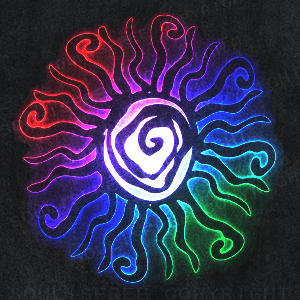 Soulisfree Chromatic Pulse Artistic Washed Tee