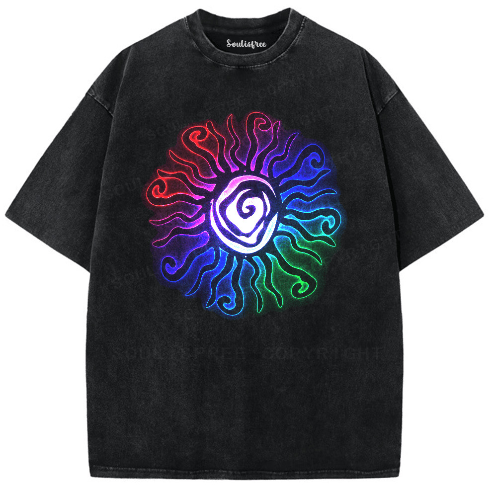 Soulisfree Chromatic Pulse Artistic Washed Tee