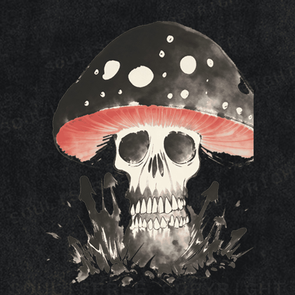 Soulisfree Mushroom Death Artistic Washed Tee