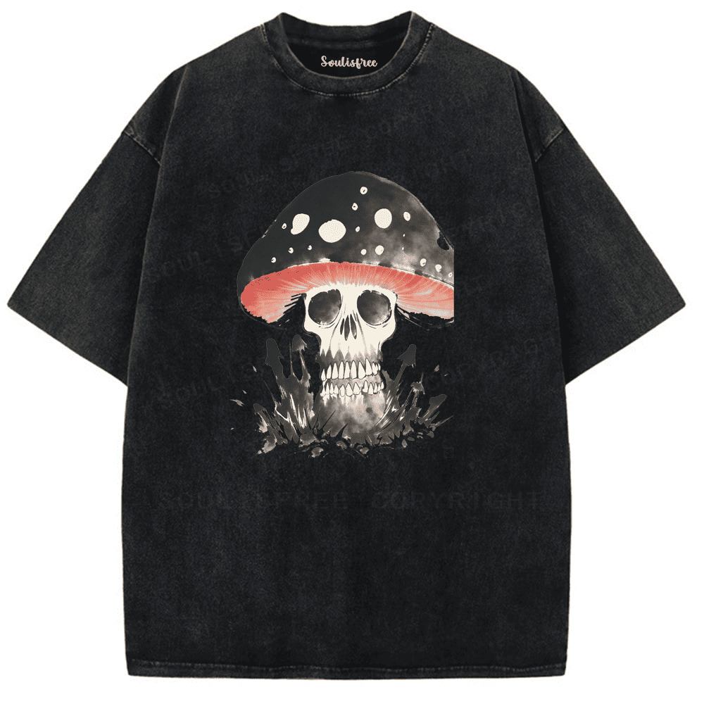 Soulisfree Mushroom Death Artistic Washed Tee