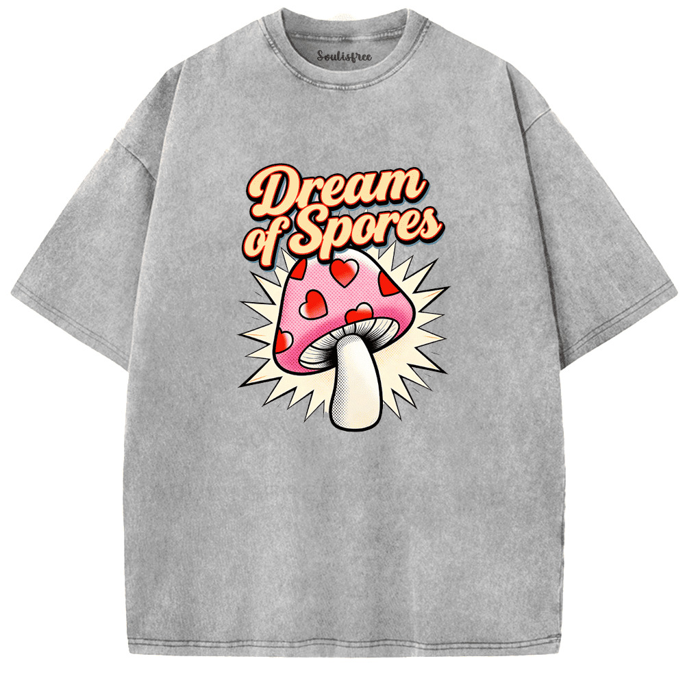 Soulisfree Wander into Dream Spores Artistic Washed Tee