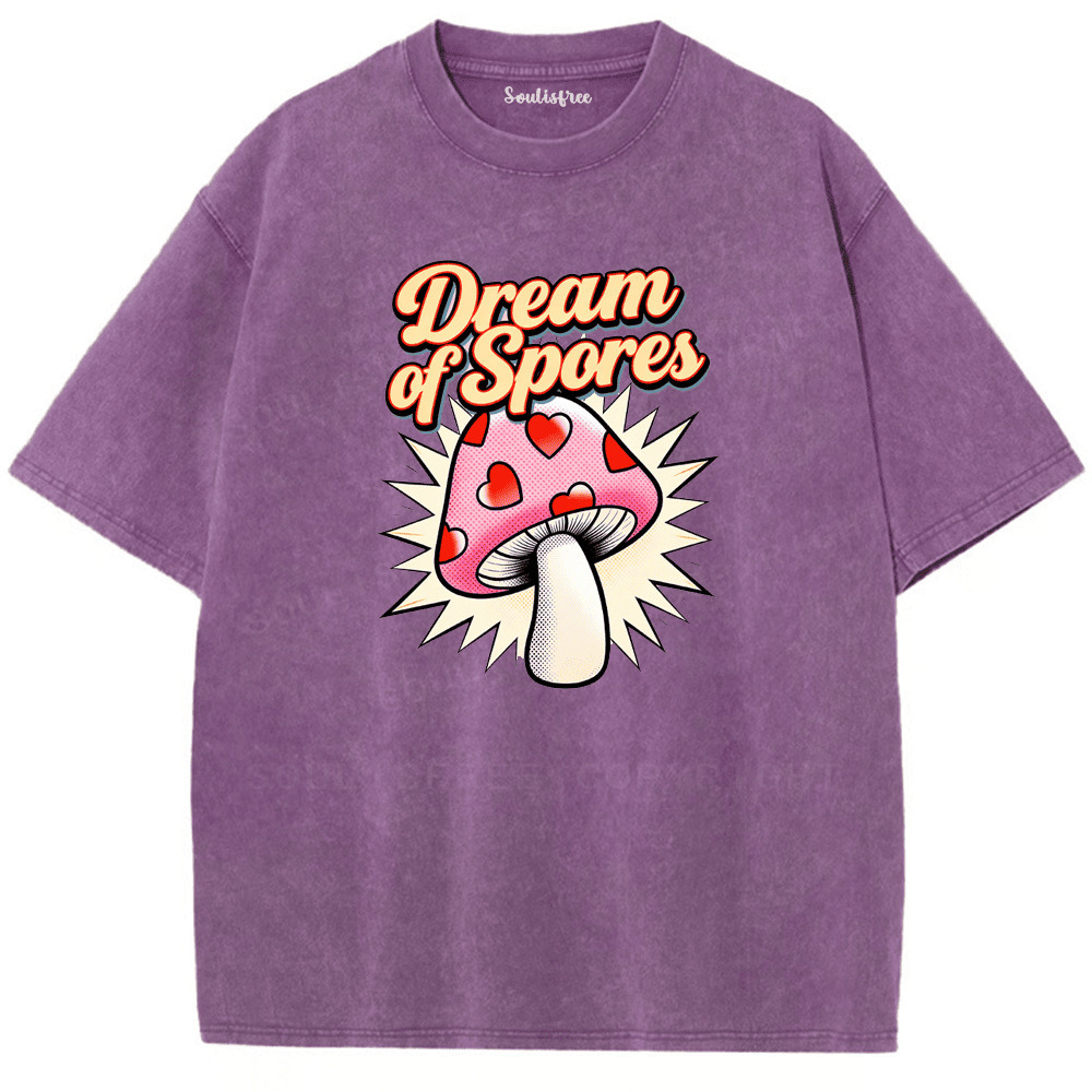 Soulisfree Wander into Dream Spores Artistic Washed Tee