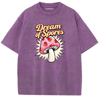 Soulisfree Wander into Dream Spores Artistic Washed Tee