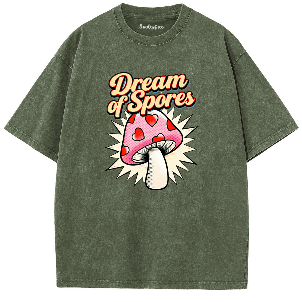 Soulisfree Wander into Dream Spores Artistic Washed Tee